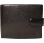 Luxusní černá hladká kožená peněženka Marta Ponti no. B218R +RFID