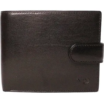 Peněženka Luxusní černá hladká kožená peněženka Marta Ponti no. B218R +RFID