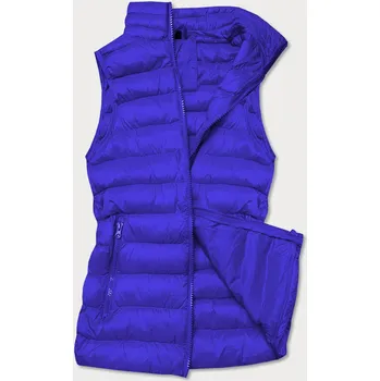 Dámská vesta Krátká dámská prošívaná vesta v chrpové barvě (23077-184) odstíny modré S (36)