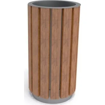 Venkovní odpadkový koš HTI Venkovní odpadkový koš Luco Typ ukotvení: dlouhé (k zabetonování), Barva konstrukce: bílá komaxit (RAL 9003)