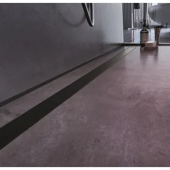 Odvodňovací žlab Profilpas Drain Aqua Flat Cover Sprchový rošt 60 cm, lakovaný hliník, černá matná, 22154