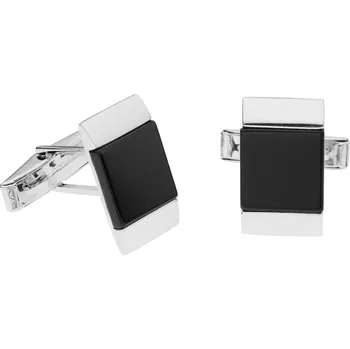 Manžetový knoflíček Bealio BEALIO Stříbrný MANŽETOVÝ KNOFLÍK s ONYXEM 03-06662-0979