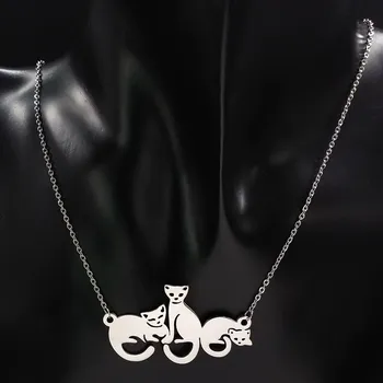 Náhrdelník B-TOP Módní náhrdelník z nerezové oceli KOČKY