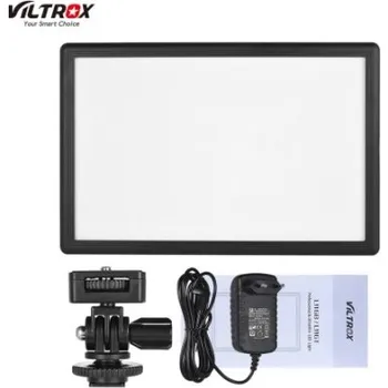 Zadní světlomet VILTROX L116T + napájecí adaptér (Profesionální ultratenké LED světlo s regulací intenzity a 116 LED diodami)