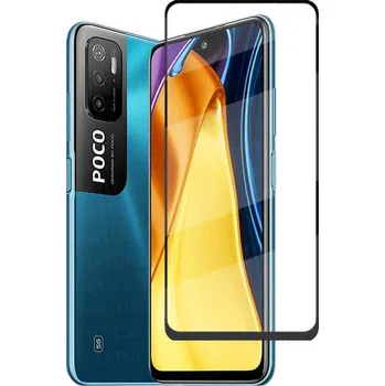 3x Picasee 3D tvrzené sklo s rámečkem pro Xiaomi Poco M3 Pro 5G - černé - 2+1 zdarma