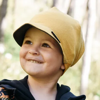 Čepice žlutá bavlněná kšiltovka z recyklované bavlny