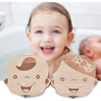 Dárková krabička Dřevěná krabička na zoubky pro holky