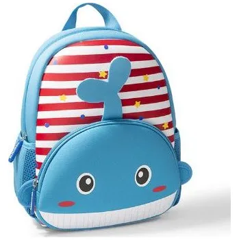 Dětský batoh Dětský předškolní 3D batoh - zvířátka a proužky Varianta: Velryba
