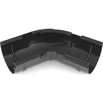 okap BRYZA nastavitelný vnitřní roh žlabu 120°–145° plastový Ø 125 mm, Černá RAL 9005