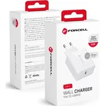 Cestovní adaptér Forcell s funkcí rychlonabíjení 45W bílý