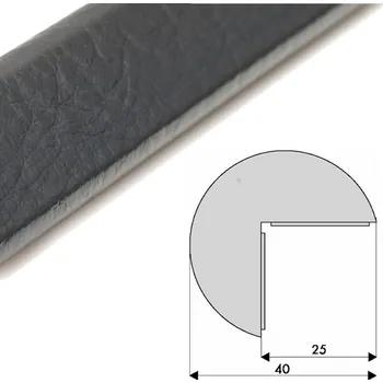 Stavební profil Ochranný profil 2, tmavě šedá, Ø 4 cm × 100 cm