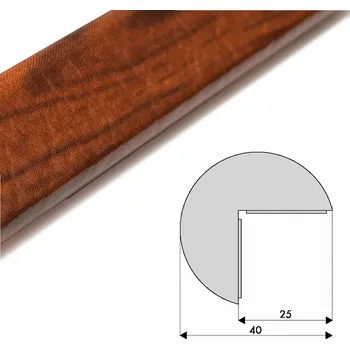 Stavební profil Ochranný profil 2, třešňové dřevo, Ø 4 cm × 100 cm
