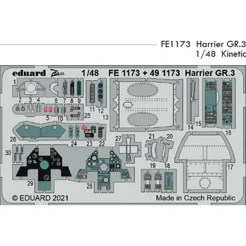 Plastikový model Eduard 1/48 Harrier GR.3 (KINETIC)