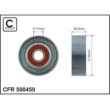 Auto-moto Vratná/vodicí kladka, klínový žebrový řemen CAFFARO 500459