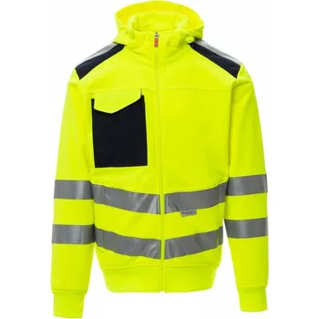 Pánská mikina PAYPER LEADER HiVis mikina KAPUCE žlutá - v. M