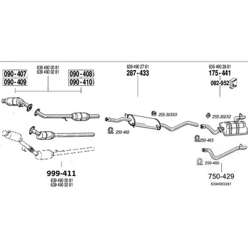 Zadní díl výfuku zadní trubka výfuku Bosal 750-429