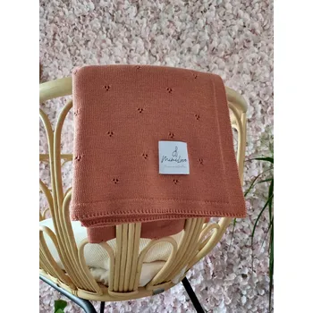 Mimilove Lehká dečka Merino Cihlová