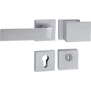 Dveřní kování TI - CUBO / CINTO - HR 3230/2732 rozety PZ PLUS, madlo/klika levá OCS - Chrom broušený (96)