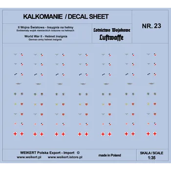 Plastikový model Weikert decals 1/35 German Helmet Insignia WWII - LUFTWAFFE