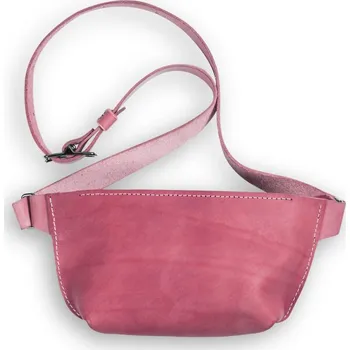 Ledvinka Eggo Bastian kožená ledvinka Starorůžová