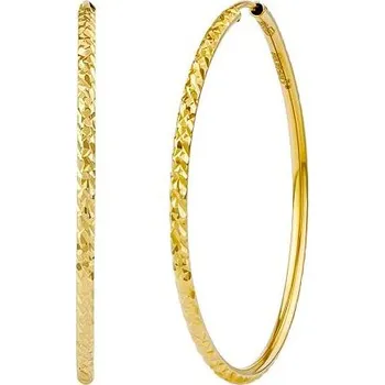 Náušnice Zlaté náušnice kruhy Dita ze žlutého zlata - 30 mm FAB004E33GY