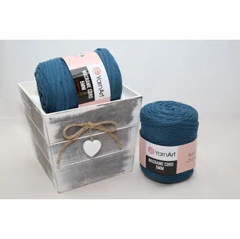 Galanterie Macrame Cord 5 mm 789 petrolejová