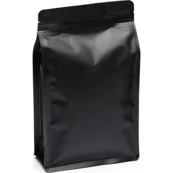 Sáček na potraviny Sáček s plochým dnem | ZIP | černý mat obsah 750ml (130 x 225 + 65 mm)