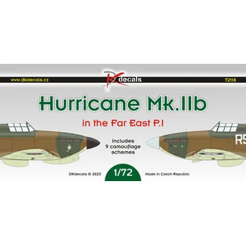 Plastikový model DK decals 1/72 Hurricane Mk.IIb Far East (9x camo) Part I.