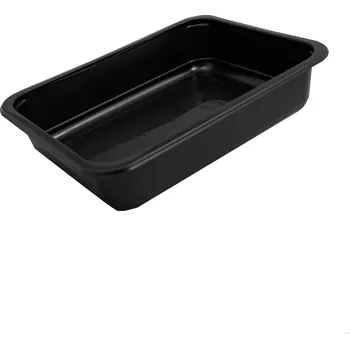 Jednorázové nádobí miska na zatavení 227x178x50 mm, PP, hladká, černá, K (50 ks/balení)