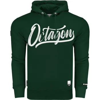 Pánská mikina Octagon Mikina Octagon Retro Green S Kapucí