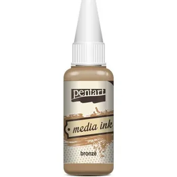 Výtvarná barva Pentart Alkoholový inkoust MEDIA INK PENTART 20 ml BRONZOVÁ