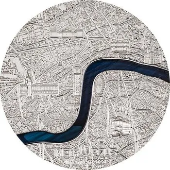 Exkluzivní stříbrná mince Tiffany Art Metropolis - London (Londýn) 3 Oz 2023 Ultra High Relief PROOF - (3.)