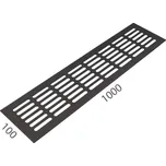 SRL - ALFA větrací mřížka šířka 100 x 1000 mm 100 mm, 1000 mm F8 - Černý elox