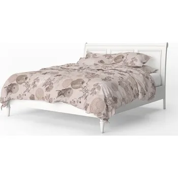 Povlečení Lullalove Povlečení z bavlněného saténu 220 x 200 cm - Beige Garden