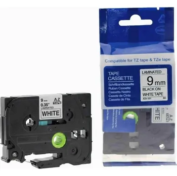 Pásek do tiskárny Kompatibilní páska s Brother TZ-221 / TZe-221, 9mm x 8m, černý tisk / bílý podklad (Kompatibilní páska s Brother TZ-221 / TZe-221, 9mm x 8m, černý tisk / bílý podklad)