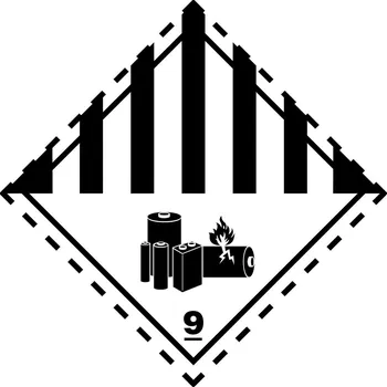 Značení Značka Jiné nebezpečné látky a předměty TŘ. 9, samolepicí fólie, 250 × 250 mm