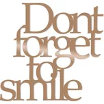 Nástěnná kovová dekorace SMILE měděná