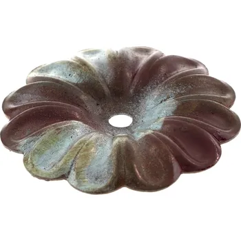 Objímka na žárovku Ozdobná krytka na objímku E27 a E14 Kytička, patina Rusty Car Style Blue-Red