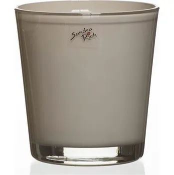 Obal na květináč Nohel Garden Obal na květník ORCHID skleněný šedý d12,5x13,5cm MOM 6ks