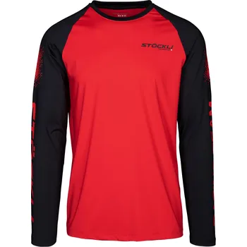 Cyklistické oblečení Pánské tričko Stockli Longsleeve WRT Red/Black