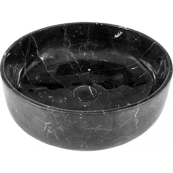 Umyvadlo na desku Nero Marquinia, mramorové, kulaté, CP950DOT/NM