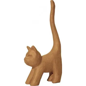 Party dekorace Kartonový předmět XS kočka s dlouhým ocasem