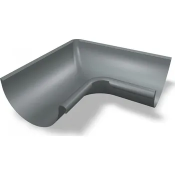 okap PREFA roh žlabu vnitřní 90° hliníkový Ø 125 mm, Světle šedá P10 RAL 7005