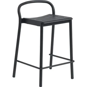 Muuto Stolička Linear Steel Counter Stool, black