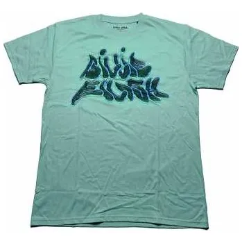 Pánské oblečení Merch Billie Eilish: Billie Eilish Unisex T-shirt: Neon Logo Billie (back Print) (medium) M