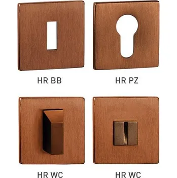 Dveřní kování TI - ROZETA - HR 5S rozety BBQ CUM PVD - Měď matná PVD (160)