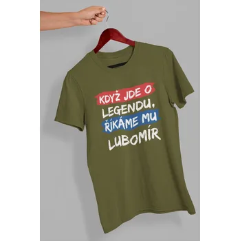 Pánské tričko Pánské tričko Lubomír Barva: Khaki, Velikost: S