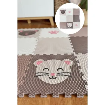 MINIDECKFLOOR PĚNOVÉ PUZZLE 9 DÍLŮ - MYŠKA A TLAPKA