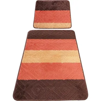 Koupelnová předložka Protiskluzová koupelnová předložka hnědá - set Montana 03