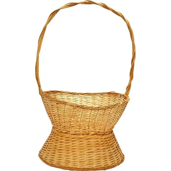 Koš na květiny s podstavcem XL (Koš na květiny s podstavcem XL – extra velký proutěný dárkový a floristický koš)